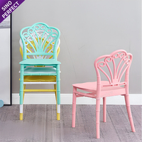 Chaises d'enfant en métal blanc empilables en métal de papillon de conception de mode chaise d'événement de noce pour des enfants d'enfants d'enfants