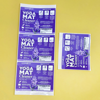 Étiquettes personnalisées adhésives imperméables durables en papier synthétique avec lamination mate pour produits de nettoyage