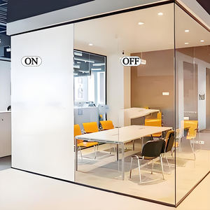 กระจกแบ่งห้องอัจฉริยะ ฟิล์ม PDLC สำหรับบ้านสมัยใหม่ สวิตช์สัมผัส ดีไซน์ปลอดภัยและทันสมัย กระจกปรับแสง กระจกกันมองเห็น - Product Image 1