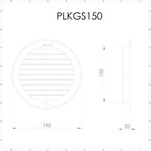 <span class=keywords><strong>Grille</strong></span> de <span class=keywords><strong>ventilation</strong></span> ronde intégrée Plikc GS avec moustiquaire imprimée (trou 150 - 2 pièces) murale Chine - Product Image 6