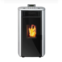Poêle à granulés en acier de conception nouvelle, chauffage autonome d'intérieur avec ventilateur à convection pour la maison, les espaces de vie et les bureaux