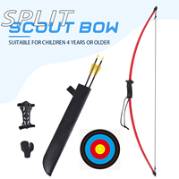 Ensemble d'arc et de flèches Nika Archery pour enfants, entraînement au tir sur cible avec protection, arc recurve démontable pour débutants