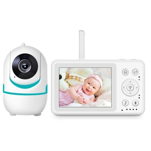 Caméra de surveillance pour bébé avec écran de 3,2 pouces, détection sonore, vision nocturne, mode VOX, PTZ panoramique, vidéo numérique intelligente sans fil - Product Image 1