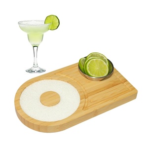 Ensemble de sel à margarita en bambou écologique de luxe 2025 avec plat pour cocktail - Product Image 2