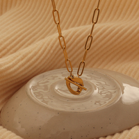 2025 vente chaude collier ras du cou avec fermoir OT trombone chaîne avec O pendentif à breloque collier ensemble de bijoux pour les femmes cadeau