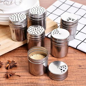 Stainless Steel Seasoning Containers 3 Pcs <b>Set</b> Kitchen <b>Spice</b> <b>Jars</b> With Adjustable Shaker Tops For Cooking And Barbecue - Product Image 5