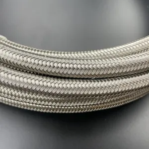 Ptfe Hose 1/16 Ss 304 Flexible Conduit Pipe Braided Stainless Steel Bellows