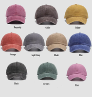 Gorra de Béisbol Casual Ajustable de Algodón Lavado Estilo Vintage sin Estructura con Bordado Personalizado y Logotipo por Transferencia Térmica OEM ODM