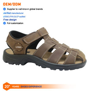 <span class=keywords><strong>Sandalias</strong></span> de cuero para hombre, calzado de protección de punta estrecha, ideal para senderismo al aire libre, río, buena calidad - Product Image 1