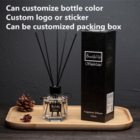 En stock bouteille diffuseur en verre d'aromathérapie 50ml 100ml 120ml bouteille diffuseur à roseaux