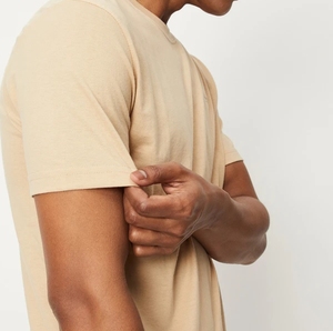 <b>Men's</b> Regular Fit Polyester/Cotton O Neck Short Sleeve Breathable Eco-Friendly Casual Jersey Knitted T-<b>Shirt</b> - Product Image 4