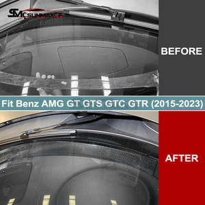 Pour Mercedes-Benz AMG GT GTS GTC GTR : Garniture de tableau de bord en fibre de carbone sèche Moon Bend 2015-2023, panneau de <span class=keywords><strong>pare</strong></span>-<span class=keywords><strong>brise</strong></span>, décoration intérieure sport - Product Image 2