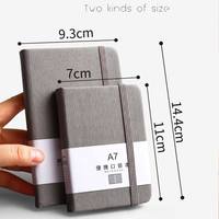 LOGO Anpassbares Mini Tragbares Notizbuch A7/A6 mit Gummiband Taschen-Notizbuch Bürobedarf Schulbedarf Tagebuch Notizbuch Individualisierbar