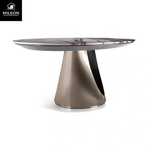 <span class=keywords><strong>Table</strong></span> à <span class=keywords><strong>manger</strong></span> ronde moderne de luxe en marbre naturel noir sur mesure pour 6, 8 et 10 <span class=keywords><strong>personnes</strong></span> - Product Image 6