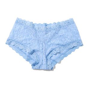 Pizzo elasticizzato personalizzato a copertura totale gamba bassa a vita media morbido in pizzo Boyshort - Product Image 3