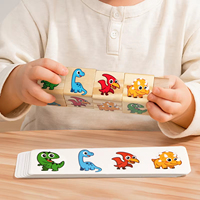Rompecabezas Giratorio 3D de Madera para Niños, Bloques de Construcción con Expresiones de Dibujos Animados, Juego de Deformación Giratoria, Juguetes Educativos Tempranos para Niños de 2 a 3 Años