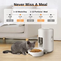 Elecpet-Mangeoire automatique pour animaux de compagnie Smart Wi-Fi Design noir avec fonction caméra pour chats et chiens