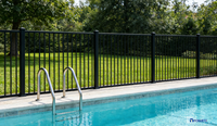 Poteaux de clôture de piscine en aluminium pour extérieur, économiques, pour la protection de l'intimité, pour jardins, écoles, hôtels, décoration, forme carrée verticale