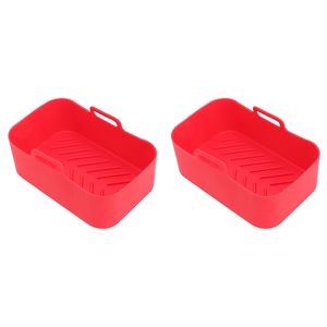 <span class=keywords><strong>Olla</strong></span> de Silicona para Freidora <span class=keywords><strong>Ninja</strong></span> DZ201 Foodi 8QT, con Cepillo y Clip, Accesorios de Cocina, 19.5x12.7x7cm, Rojo - Product Image 1