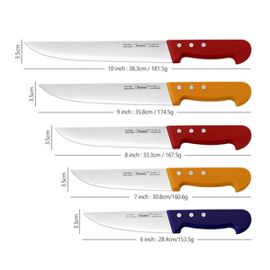 Couteau de boucher en acier inoxydable avec lame en plastique coloré extra-affûtée personnalisable pour les restaurants, découpe et <span class=keywords><strong>boucherie</strong></span>, lame de 6 à 9,9 pouces - Product Image 6