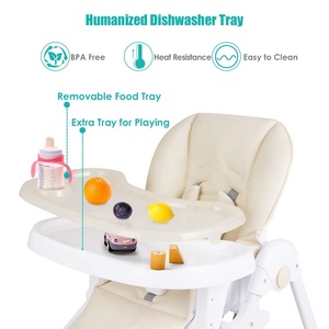 Chaise haute électrique 2-en-1 Kidilo pour bébé avec balançoire musicale, pliable et portable pour la salle à manger, le parc et l'hôtel - Product Image 3