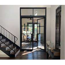 Porte française en acier personnalisée avec système <span class=keywords><strong>de</strong></span> verrouillage <span class=keywords><strong>de</strong></span> sécurité amélioré pour l'intérieur haut <span class=keywords><strong>de</strong></span> gamme des résidences sécurisées - Product Image 5