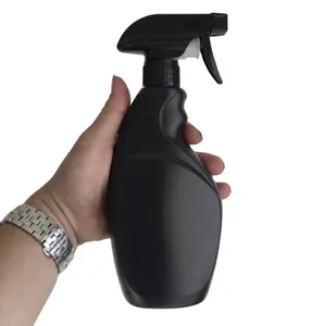 热卖500毫升16盎司HDPE油清洁瓶，带28/410黑色触发黑色喷雾瓶