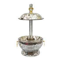 Plat de service de luxe unique en acier inoxydable de 8,0 L pour hôtels, mariages, banquets et traiteurs – Équipement de maintien au chaud et de conservation avec couvercle suspendu