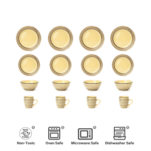 September Promotion: Bark Stone <b>Tool</b> Ceramic Tableware <b>Set</b> High Quality Plate <b>Set</b> Sweet Practice Tableware <b>Set</b> Gift for 4 People - Product Image 3