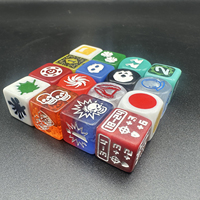 Ensemble de dés en résine D6 multi-tailles de 16 mm faits à la main sur mesure pour DND et RPG - Accessoires de jeu de société gravés Dungeons & Dragons