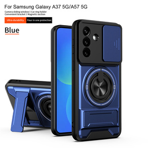 Étui de protection magnétique puissant Lichicase avec anneau rotatif et béquille pour appareil photo, compatible <span class=keywords><strong>Samsung</strong></span> A07 A57 A37 - Product Image 3