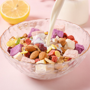 Granola de durazno y yogur con semillas de chía horneada al por mayor, bolsa de 400g, <span class=keywords><strong>desayuno</strong></span> instantáneo, avena, suministro a granel - Product Image 5