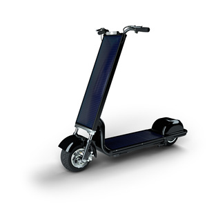 Patinete eléctrico con energía solar ecológico de alta calidad, dispositivo de movilidad de dos ruedas plegable, tipo electrónico inteligente - Product Image 4