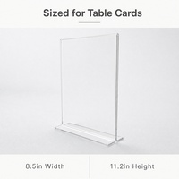 Support de signalisation en acrylique transparent de 2 mm d'épaisseur pour table, cadre de table vertical, porte-photo, porte-menu, léger, marque FYTY, modèle A-133
