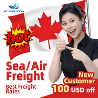 Transitaire maritime et aérien le moins cher de Chine vers le Canada, services logistiques express FCL LCL, expédition DDP