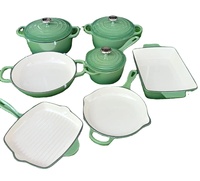 <strong>Best</strong> <strong>Selling</strong> <strong>Cast</strong> <strong>Iron</strong> Cookware <strong>Sets</strong> 7pcs Eco-Friendly Enameled Casserole & Braiser <strong>Pots</strong> Customizable Color