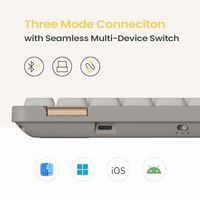 Clavier mécanique à profil bas OEM ODM Flow Lite 100 touches, clavier sans fil rechargeable interchangeable avec récepteur 24G Bluetooth