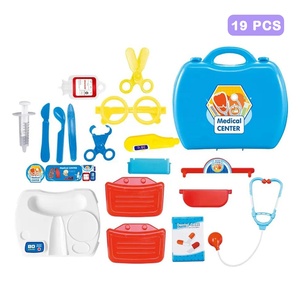 Kit médical de simulation portable pour enfants ensemble de jeu de médecin en plastique avec <span class=keywords><strong>jouet</strong></span> de <span class=keywords><strong>valise</strong></span> de stéthoscope pour le jeu de rôle éducatif des tout-petits - Product Image 3