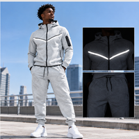 Ensemble 2 pièces personnalisé OEM unisexe de haute qualité en fibre de bambou 100% - Sweat-shirt à capuche sportif et pantalon de jogging assorti - Style streetwear hip-hop