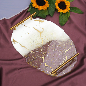 Grand moule en silicone pour plateau en résine époxy, avec poignée, pour la création de bijoux et d'objets de décoration intérieure DIY - Product Image 2