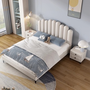 <span class=keywords><strong>Cama</strong></span> <span class=keywords><strong>de</strong></span> princesa blanca estilo Crema para niños, <span class=keywords><strong>cama</strong></span> <span class=keywords><strong>de</strong></span> princesa para niñas, <span class=keywords><strong>cama</strong></span> individual <span class=keywords><strong>de</strong></span> 1,5 metros, bolsa suave <span class=keywords><strong>de</strong></span> cuero, <span class=keywords><strong>respaldo</strong></span>, diseño moderno Simple para - Product Image 4
