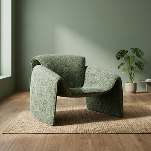 Modern Fabric Lounge Chair Contemporary Design Solid Back Soft Seat Living Room Furniture Gray Color - Product Image 2