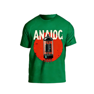 T-shirt graphique à col rond avec impression de lettres, style rétro, pour audiophiles, avec tube à vide analogique, équipement musical vintage, technologie rétro - Product Image 1