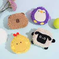 Balle de vadrouille en peluche de style chien-Jouet à mâcher respectueux des animaux de compagnie pour le nettoyage des dents