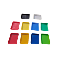 Bandeja Plana de Plástico PP de Grado Alimenticio, No Tóxica e Inodora, Rectangular, de Baja Altura, para Almacenamiento y Clasificación en Almacenes