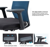 Chaise de bureau ergonomique en maille, style traditionnel, avec soutien lombaire réglable, idéale pour les télétravailleurs - Offre Spéciale