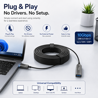 Kabel Optik Aktif USB 3.2 Gen 2 10Gbps Male to Female untuk Kamera, VR, PC, USB Hub, Layar Sentuh