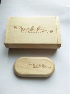 Caja de regalo 64GB Thumbdrive Flash Memory Stick Pendrive Unidad flash USB de madera - Product Image 3