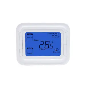 110V 220V blaue Hintergrund beleuchtung T6861 Digital Fan Coil Raum thermostat für FCU-System