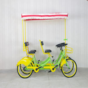 Vente en gros en Chine de haute qualité bon marché quadricycle <span class=keywords><strong>4</strong></span> <span class=keywords><strong>places</strong></span> à une rangée vélos de tourisme tandem Surrey pour adultes à vendre - Product Image 1